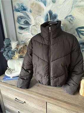 ONLY Black Quilted Jacket - Brand Label Detail